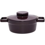 Riess - kelomat - riess casserole aromapod avec couvercle �20cm 1, 2 litre dark aubergine emaille