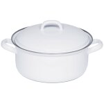 Riess - kelomat - riess casserole avec couvercle �18cm �mail classic blanc