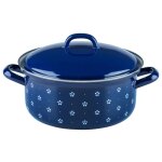 Riess - kelomat - riess casserole avec couvercle �20cm 2 litres �mail country dirndl bleu fleuri