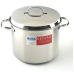 Riess - kelomat - riess cristall marmite  viande avec couvercle acier inoxydable 24cm 5, 7 litres induction ...