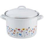 Riess - kelomat - riess marmite � viande en �mail casserole avec couvercle 18 cm 2, 5 litres flora