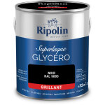 Ripolin ? peinture laque glyc�ro 2 en 1 brillante 2l ? noir ral 9005 ? haute r�sistance chocs et taches ...