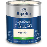Ripolin - peinture couleur superlaque glyc�ro 2en1 satin - 0, 5l - blanc cass� ral 9001
