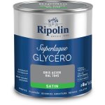 Ripolin - peinture couleur superlaque glycro 2en1 satin - 0, 5l - gris acier ral 7016