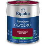 Ripolin - peinture couleur superlaque glycro 2en1 satin - 2l - rouge basque ral 3004