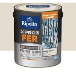 Ripolin - peinture fer glycro xpro3 fer brillant blanc cass 2 l
