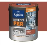 Ripolin - peinture fer glycro xpro3 fer brillant rouge vif 2 l
