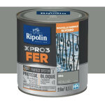 Peinture fer glycro ripolin xpro3 fer gris metallis 0, 5 l