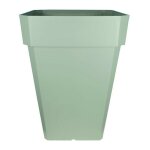 Riss - bac a fleurs carré riviera soleilla - plastique - hauteur 53 cm - vert argile Riss - bac a fleurs carré riviera soleilla - plastique - hauteur 53 cm - vert argile