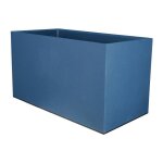 Riss - bac a fleurs rectangulaire riviera granit - plastique - 80x40 cm - bleu