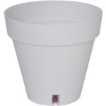 Riss - bac a fleurs rond riviera loft - plastique - diametre 30 cm - blanc
