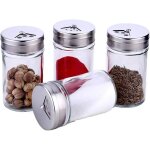Ritte pots � �pices, 4 pi�ces bocaux � �pices, pot de rangement transparent de 100 ml avec couvercle, ...