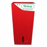 Riviera - pot de fleurs carr� en plastique eva new - 37 x 37 x h 68, 5 cm - 69 l - rouge