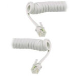 Rj11 spiral telephone cable 1. 5mt maxtech rj11 - 1. 5a