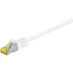 Goobay - rj45 cble patch, cat 6a s / ftp (pimf), 500 mhz, avec cat 7 cble brut, blanc, gaine de cble ...