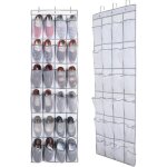 Rnemitery - 1 pi�ce range chaussures � suspendre sur la porte, sac de rangement suspendu avec 24 poches, ...