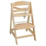 Chaise haute volutive sit up iii en bois - roba - rglable en hauteur - naturel