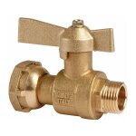 Ecolands - robinet d'arrt  boisseau sphrique - f 3 / 4' - m 1' - avant et aprs compteur - ravani