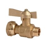 Robinet d'arrt  boisseau sphrique - m 3 / 4' - f 1' - avant et aprs compteur - ravani