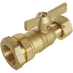 Blanc habitat - robinet d'arrt pour compteur pe 25 mm ecrou tournant 3 / 4' manette papillon