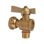 Robinet d'arrt querre  boisseau sphrique - m 3 / 4' - f 3 / 4' - avant et aprs compteur d'eau - ...