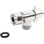 Ayor - robinet d'arr�t �querre pour wc - ecrou tournant 3 / 8' - poign�e 1 / 4 de tour