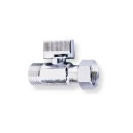 Robinet arrt wc 1 / 4 tour droit chrome m - f crou libre 3 / 8'