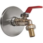 Somatherm for you - robinet d'arrosage orientable poign�e plate 15 / 21 - 20 / 27 + applique murale laiton ...