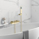 Robinet de baignoire cascade avec douchette robinet mitigeur laiton robinet douche ?montage muralavec ...