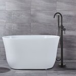 Skecten - robinet de baignoire ilot autoportante, montage au sol robinet de mlangeur de douche avec ...