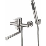 Gotrays - robinet de baignoire mitigeur de bain en acier inoxydable mural robinet de douche avec douchette ... Gotrays - robinet de baignoire mitigeur de bain en acier inoxydable mural robinet de douche avec douchette ...