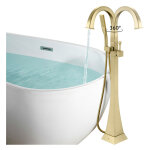 Esip - robinet de baignoire sur pied avec bec pivotant à 360°, douchette et flexible de douche de 150 ... Esip - robinet de baignoire sur pied avec bec pivotant à 360°, douchette et flexible de douche de 150 ...