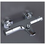 Robinet de baignoire thermostatique 20 - 50 ?, acier inoxydable 2 sorties d'eau robinet de douche mitigeur ...