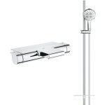 Grohe - robinet bain thermostatique avec tablette grohtherm + ensemble de douche rainshower Grohe - robinet bain thermostatique avec tablette grohtherm + ensemble de douche rainshower