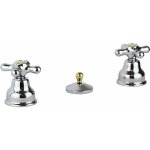 Paffoni - robinet pour bidet 3 trous couleur chrome - or avec double levier iris irv116co chrom - or ...