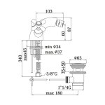Paffoni - robinet de bidet � deux poign�es couleur cuivre viola vlv135rm cuivre - viola - vidage automatique ...