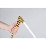 Robinet de bidet avec un seul levier mod�le line couleur or finition en or bross� [ imex� ]