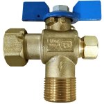 Robinet  boisseau sphrique  angle avec crou anti - retour sil - arco options : entre latrale 3 ...