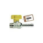 Robinet boule gaz avec porte tuyau m f - brico 1 / 2 x 14 m�thane faidf