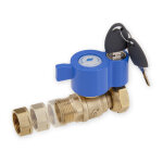 Robinet compteur cadenassable mle 3 / 4  (20x27) - crou tournant 3 / 4  (20x27)