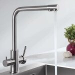 Robinet de cuisine 3 voies, mitigeur d'evier de cuisine avec sortie eau filtrée, acier inoxydable 304 ... Robinet de cuisine 3 voies, mitigeur d'evier de cuisine avec sortie eau filtrée, acier inoxydable 304 ...