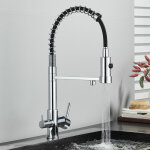 Robinet de cuisine � 3 voies, mitigeur de cuisine flexible, robinet d'�vier d'eau potable r�glable � ...
