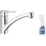 Robinet de cuisine bec bas grohe start eco quickfix + nettoyant grohclean