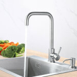 Robinet de cuisine bross en 304 acier inox, mitigeur cuisine pivotant 360 flexible robinetterie cuisine, ...