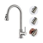 Aihom - robinet de cuisine avec douchette extractible 3 jets mitigeur cuisine bross en acier inox robinet ...
