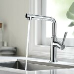 Robinet de cuisine avec douchette extractible, robinets d'évier de cuisine avec 2 modes de jet, pivotant ... Robinet de cuisine avec douchette extractible, robinets d'évier de cuisine avec 2 modes de jet, pivotant ...