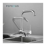 Robinet de cuisine forious rabattable mitigeur d'évier repliable rotatif 360° mitigeur en acier chromé ... Robinet de cuisine forious rabattable mitigeur d'évier repliable rotatif 360° mitigeur en acier chromé ...