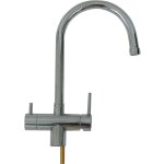Robinet de cuisine mitigeur 3 voies chromé modèle col de cygne pour filtre sous évier Robinet de cuisine mitigeur 3 voies chromé modèle col de cygne pour filtre sous évier