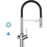 Robinet de cuisine mitigeur 4 voies chrome pour systme de carbonatation et filtration / purification ...