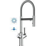 Robinet de cuisine mitigeur 4 voies chrome pour systme de carbonatation et filtration / purification ...